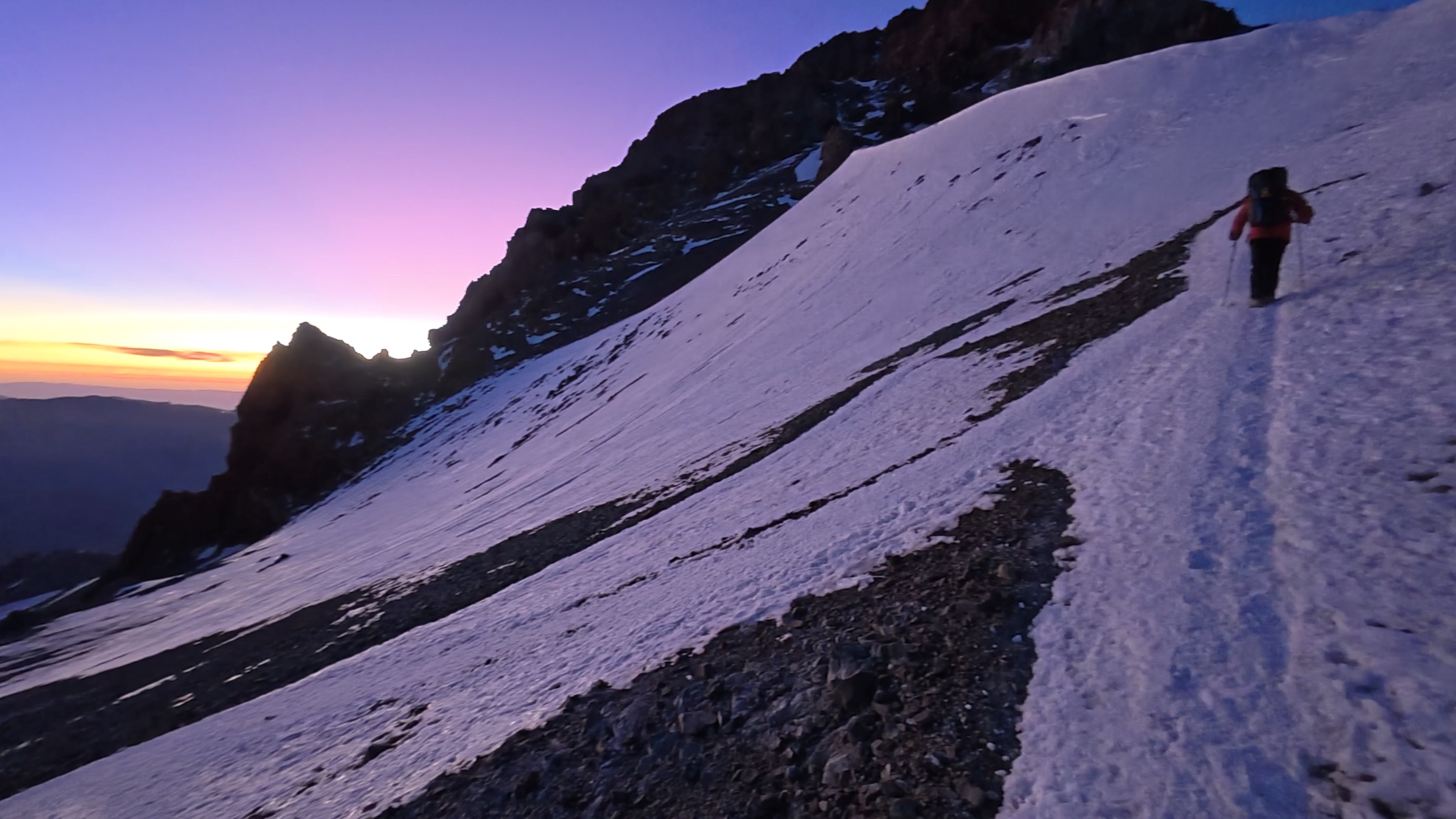 Ascesa verso la vetta dell’Aconcagua a circa 6200 metri
