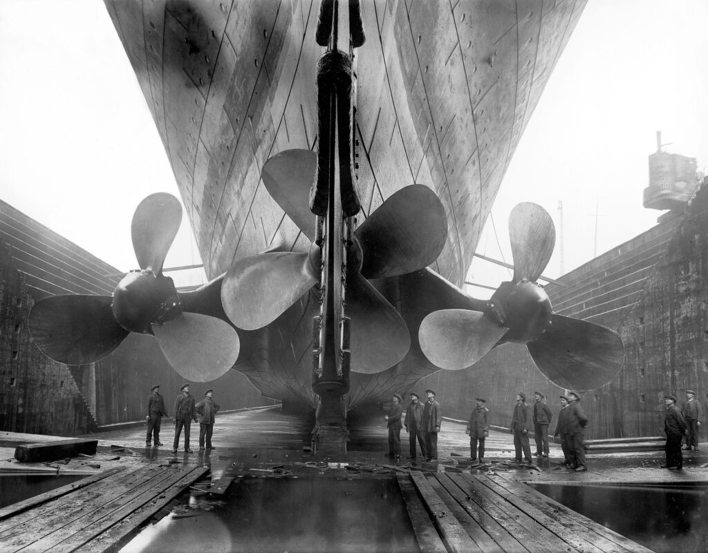 Le tre eliche dell'RMS Olympic