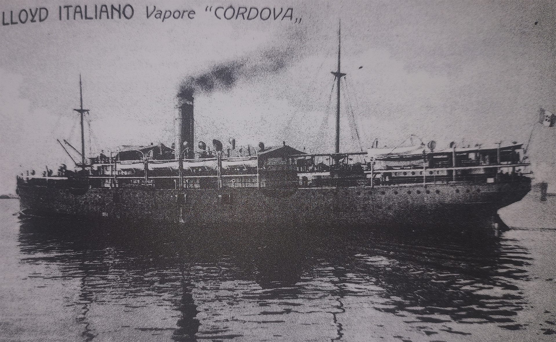 La nave italiana Cordova in navigazione